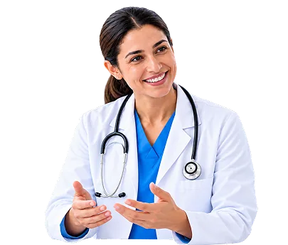 Doctor ready to discuss the consent workflow
