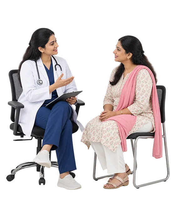 Doctor explaining informed consent to a patient